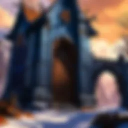 A vibrant depiction of the Shadowlands environment in World of Warcraft, showcasing its mystical landscapes.